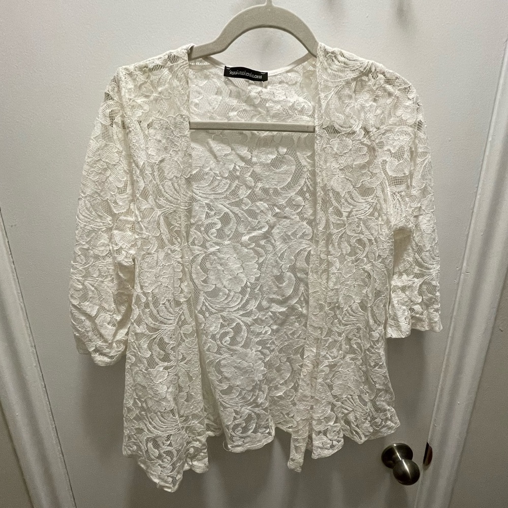 Lacy White Sweater